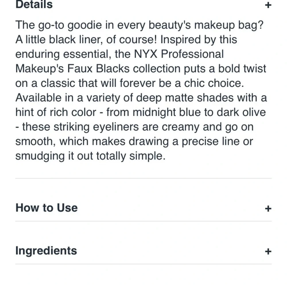 NYX faux blacks inner eyeliner